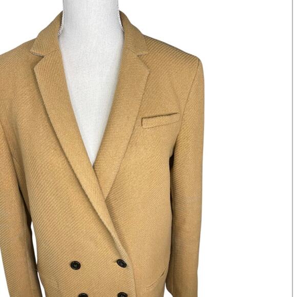 Banana Republic camel double breasted wool coat classic preppy academia neutral - Picture 2 of 12